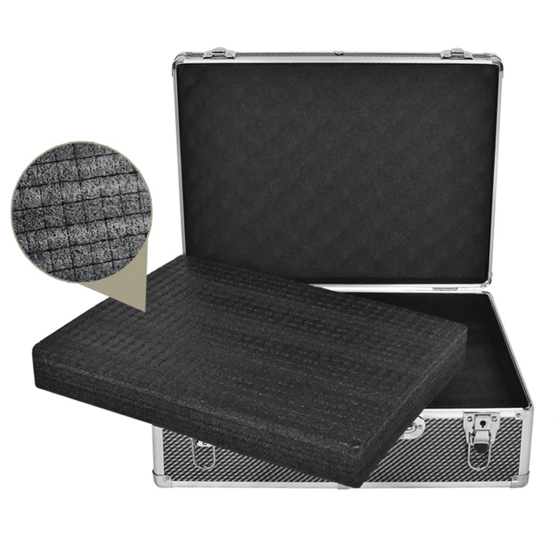 Aluminum Tool Box Portable Equipment Toolbox Waterproof Hard Case Box Instrument Safety Case Tool Storage Box Suitcase Briefcase