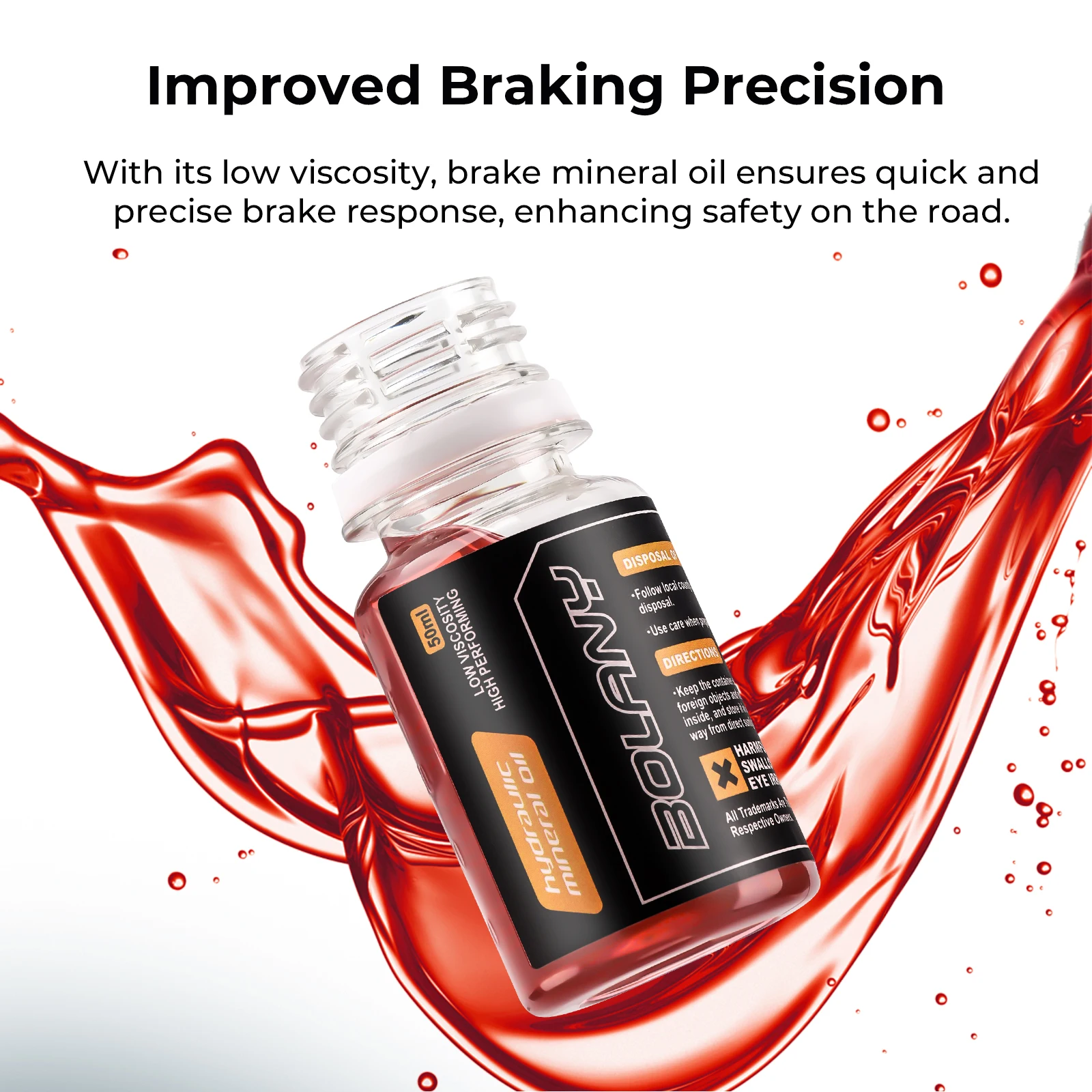 BOLANY 50ml Bicycle Mineral Oil for Disc Brake Universal MTB Bike Hydraulic Oil Fluid Bike Hydraulic Disc Brake Oil Fluid