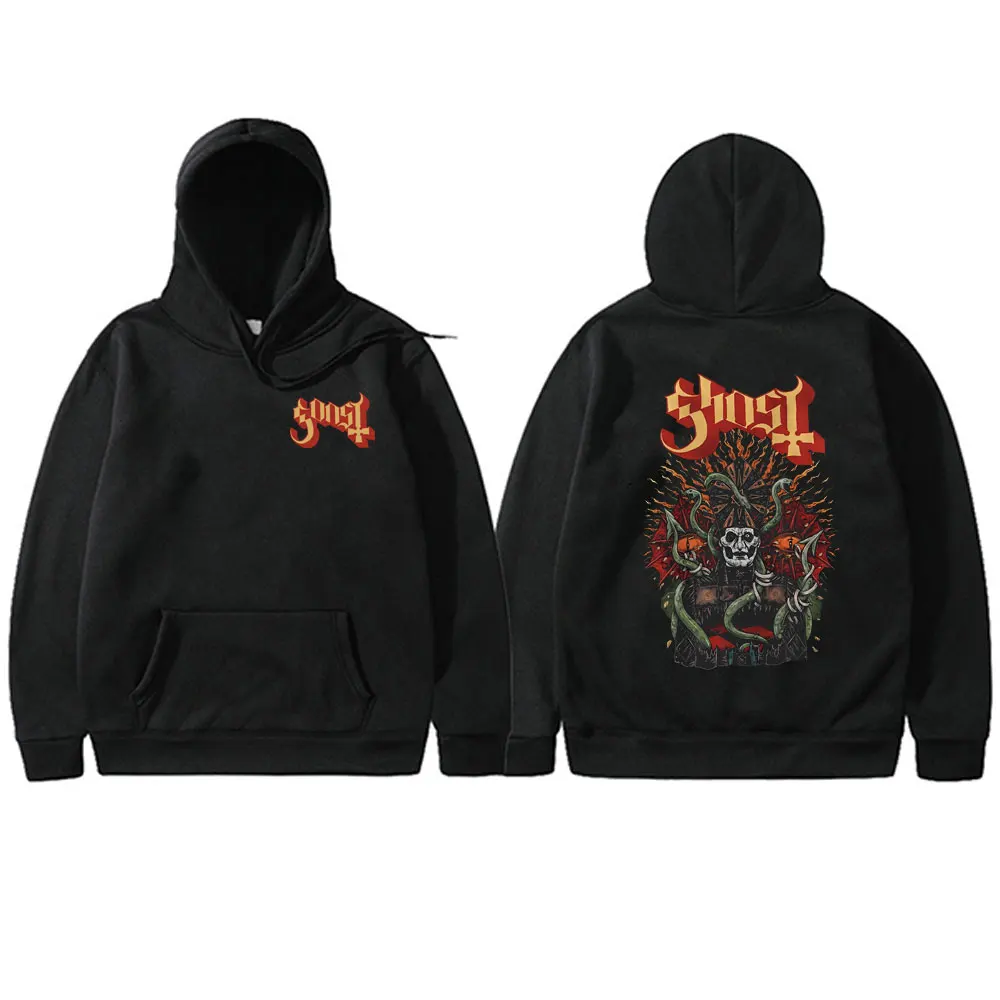 Rock Band Ghost Hoodie Serpent Graphic Hoodies Male Fleece Oversized Hooded Pullover Men Vintage Gothic Punk Metal Sweatshirt