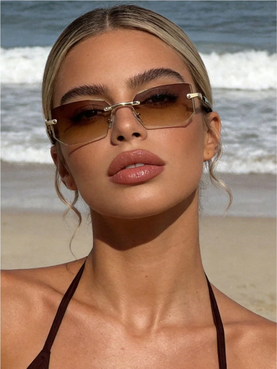 1 pair of frameless square wom - đánh giá và giá Street Fashion Glasses