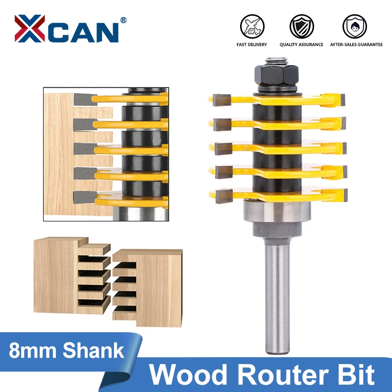 

Фреза XCAN 8 мм хвостовик рельса реверсивное Пальчиковое соединение 3 канавки резак настраиваемая фреза клей фреза