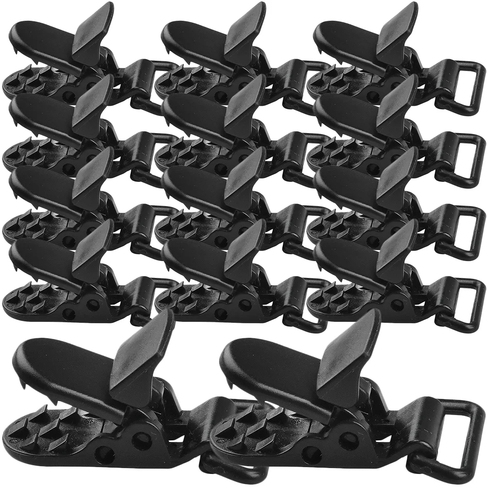 

Awning Tent Buckle Clip Heavy Duty Tarp Canopy Clips Black Windproof Rope for Waterproof Awnings