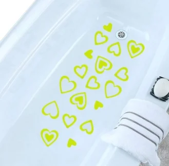 

20pcs Heart Shaped Bathroom Anti Slip Stickers Waterproof Self Adhesive Bathtub Safety Strips For Shower Floors Stairs