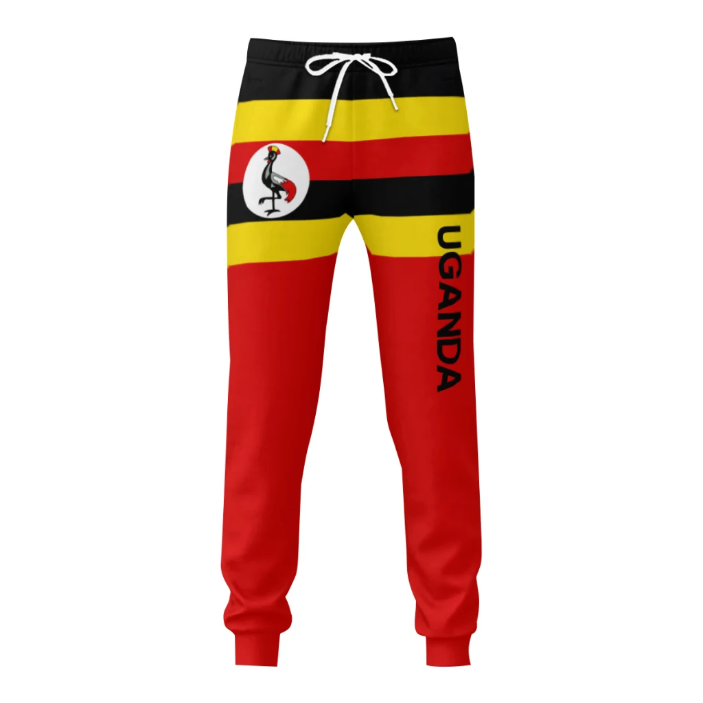 Mens Sweatpants Uganda Flag Pants with Pockets Joggers Soccer Football Multifunction Sports Sweat With Drawstring