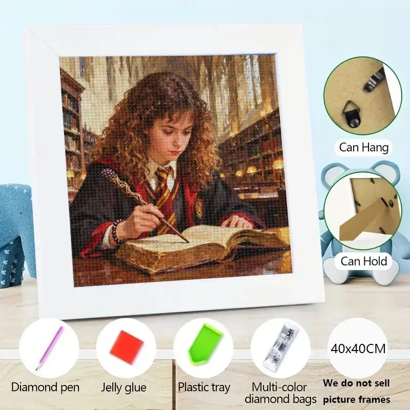 

1 шт. Гарри Поттер Гермиона Грейнджер комплект алмазной живописи DIY 5D полная дрель горный хрусталь вышивка волшебный мир Хогвартс библиотека