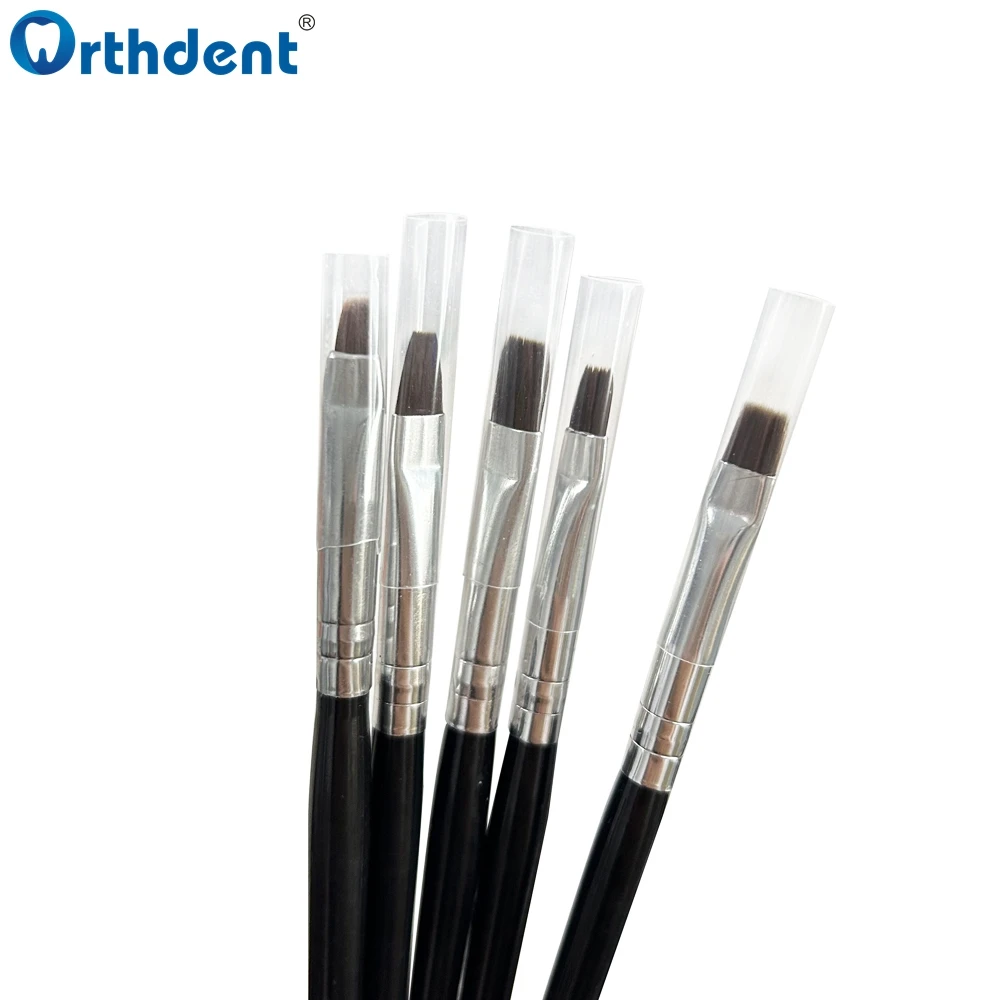 5 Pcs Dental Resin Brush Pens Dentistry Shaping For Adhesive Porcelain Teeth Composite Cement Adhesive Dentist Oral Tools