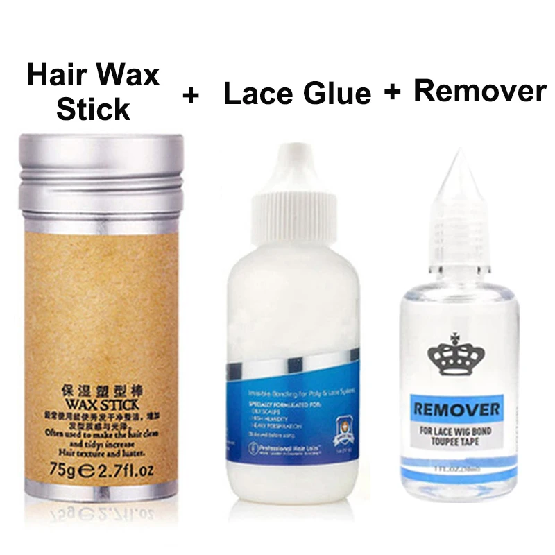 6Pcs Lace Wig Install Kit Logo Custom Wig Glue And Remover Lace Tint Mousse Lace Melting Spray Hair Wax Stick Lace Melting Band