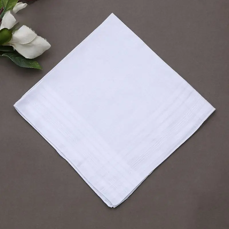 12 stuks katoenen zakdoeken zakdoeken jacquard gestreepte pochet handdoek DIY