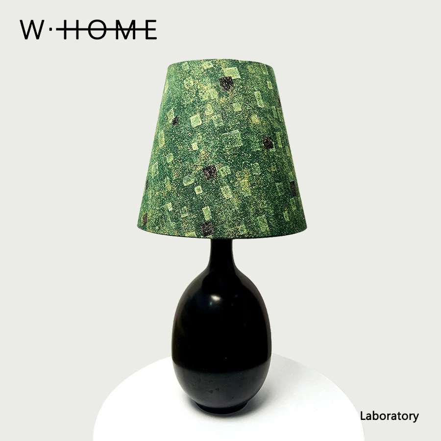 Matte Black Fabric Desk Lamp Imported Liberty Fabric Creative Vintage Atmosphere Lamp Gift Lamp