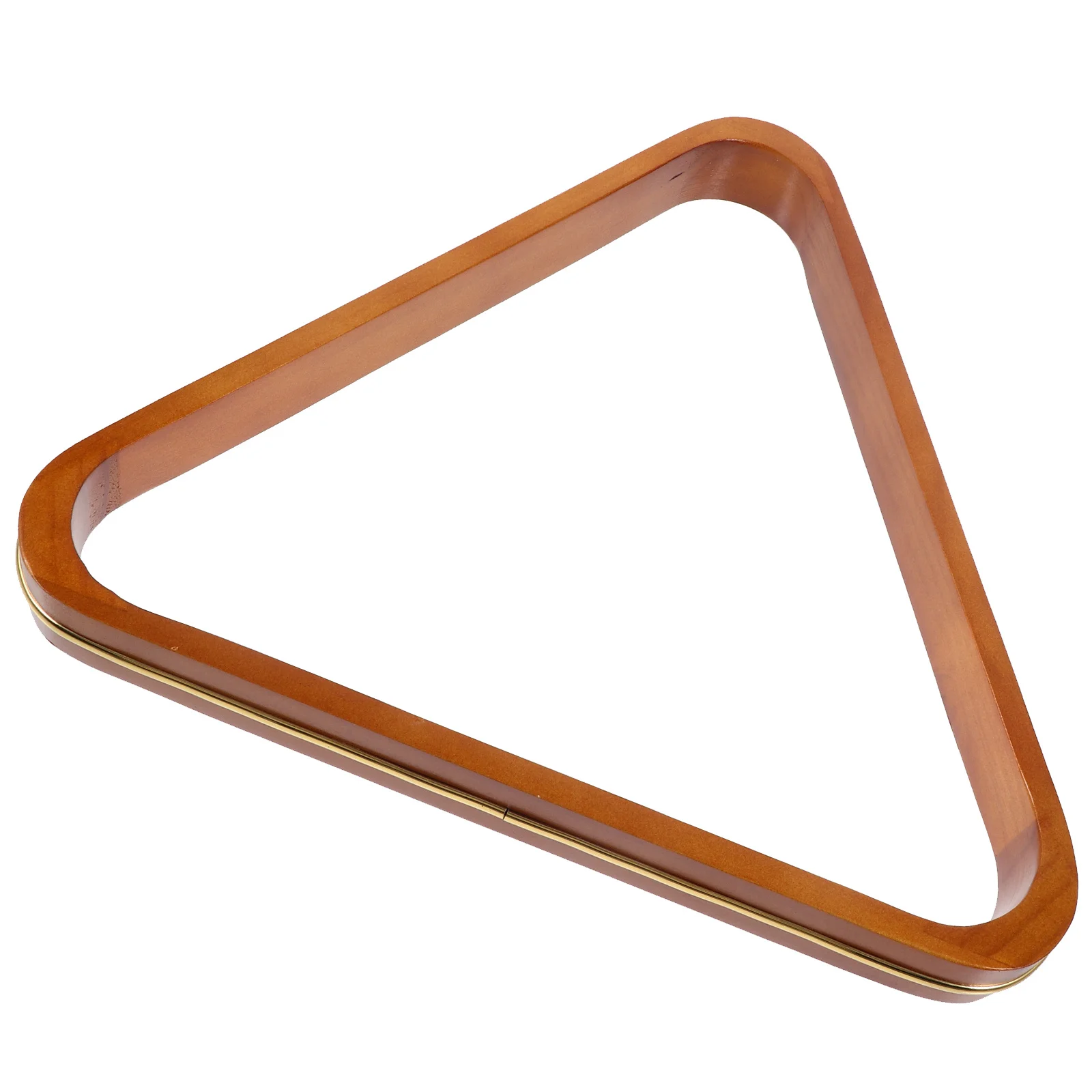 رف حمام سباحة خشبي بإطار مثلث من البلياردو لتنظيم الكرة، حواف مستديرة معززة، تصميم ثابت مناسب لجميع الأعمار في الأماكن المغلقة