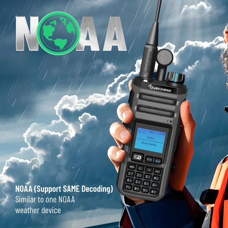 Quansheng TK11(5) TK115 اسلكية تخاطب 10 واط عالية الطاقة ثنائي النطاق راديو AM SSB FM NOAA VHF UHF اتجاهين هام راديو الهواة