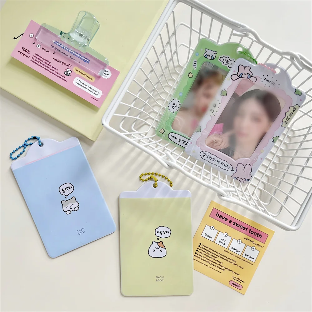 INS Cartoon Photo Card Holder Cute Animal 3-inch Photo Display Cover Star Chasing Idol Photo Album Student Card Storage Cover