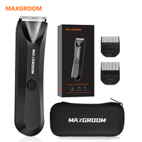 MAXGROOM Man Body Hair Trimmer IPX7 Waterproof Pubic&Groin Hair Groomer Electric Ball Shaver with LED Light Rechargeable Trimmer