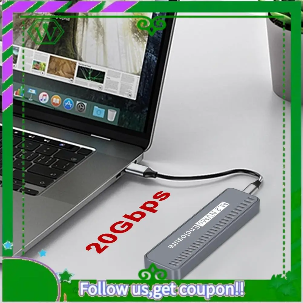 กล่องใส่ SSD รุ่น ABIK-M2 แบบ Type-C รองรับ USB3.2 ความเร็ว 20Gbps สำหรับ SSD NVME ขนาด 2230/2242/2260/2280 แบบ M Key