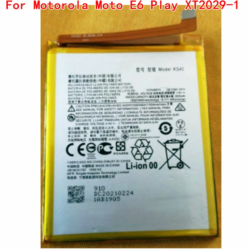 

3.8V New KS40 Battery For Motorola Moto E6 Play XT2029-1 Mobile Phone