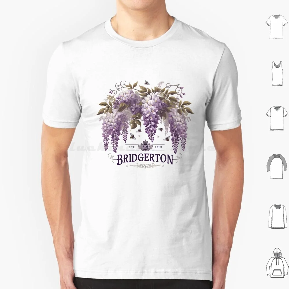 English Countryside Polin T Shirt Cotton Men Women DIY Print Polin Purple Wisteria Netflix Series Est 1813 Regency Era Wisteria