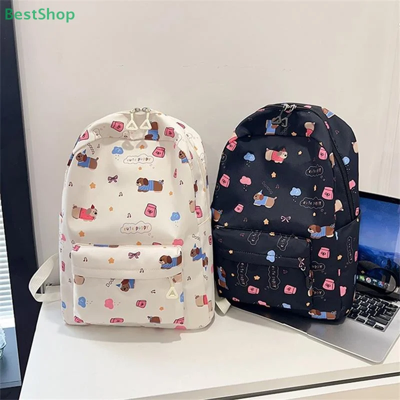 

★ ★ ★ Рюкзак большой емкости с регулируемыми ремнями и несколькими карманами, рюкзак с рисунком щенка и собаки, повседневный школьный рюкзак для студентов