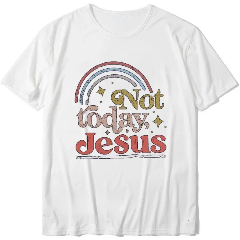 Not Today Jesus, Funny Shirt, Sarcastic Quote, Atheist Humor,  Religion   Gift High Quality Cotton O-neck Unisex