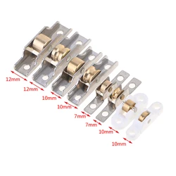 Stainless Steel Window Pulley Glass Sliding Door Roller Runner Display Cabinet Mute Wheel Track Pulley Furniture 7mm 10mm 12mm