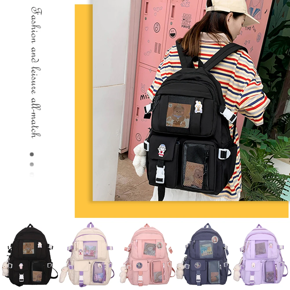School Backpack Lightweight Rucksack Travel Daypack Cute Aesthetic Backpack with Handle Computer Bag with Multi Pockets for Gift