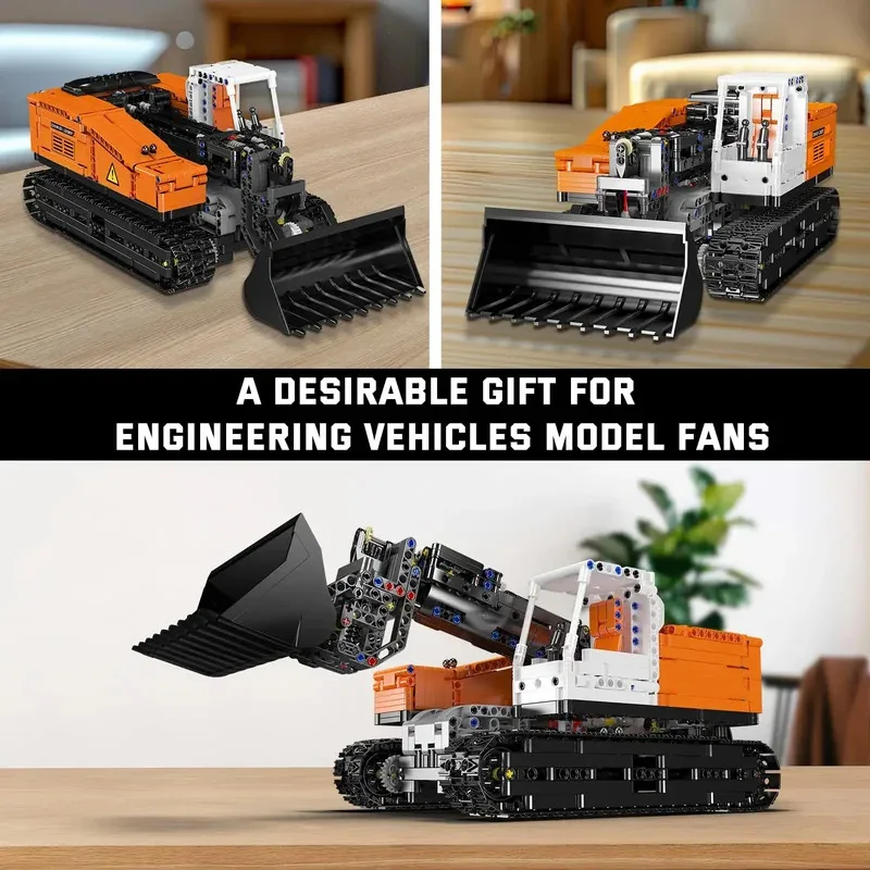Molde rei 17054 carro técnico brinquedos o rc gopher carregador bloco de construção montagem enginerring caminhão tijolo crianças presente natal