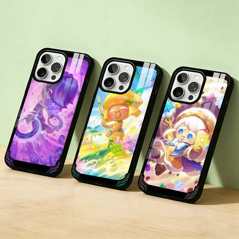 

AAA Cookie Run Kingdom Phone Case For iPhone 17 16 15 14 13 12 11 Pro Max Plus Silver Matte Black Cover