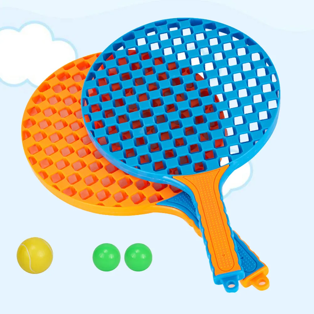 

2pcs Rackets Balls Plastic Badminton Racket For Kids Lightweight Durable Outdoor Tennis Play Set Badminton Rackets Ball