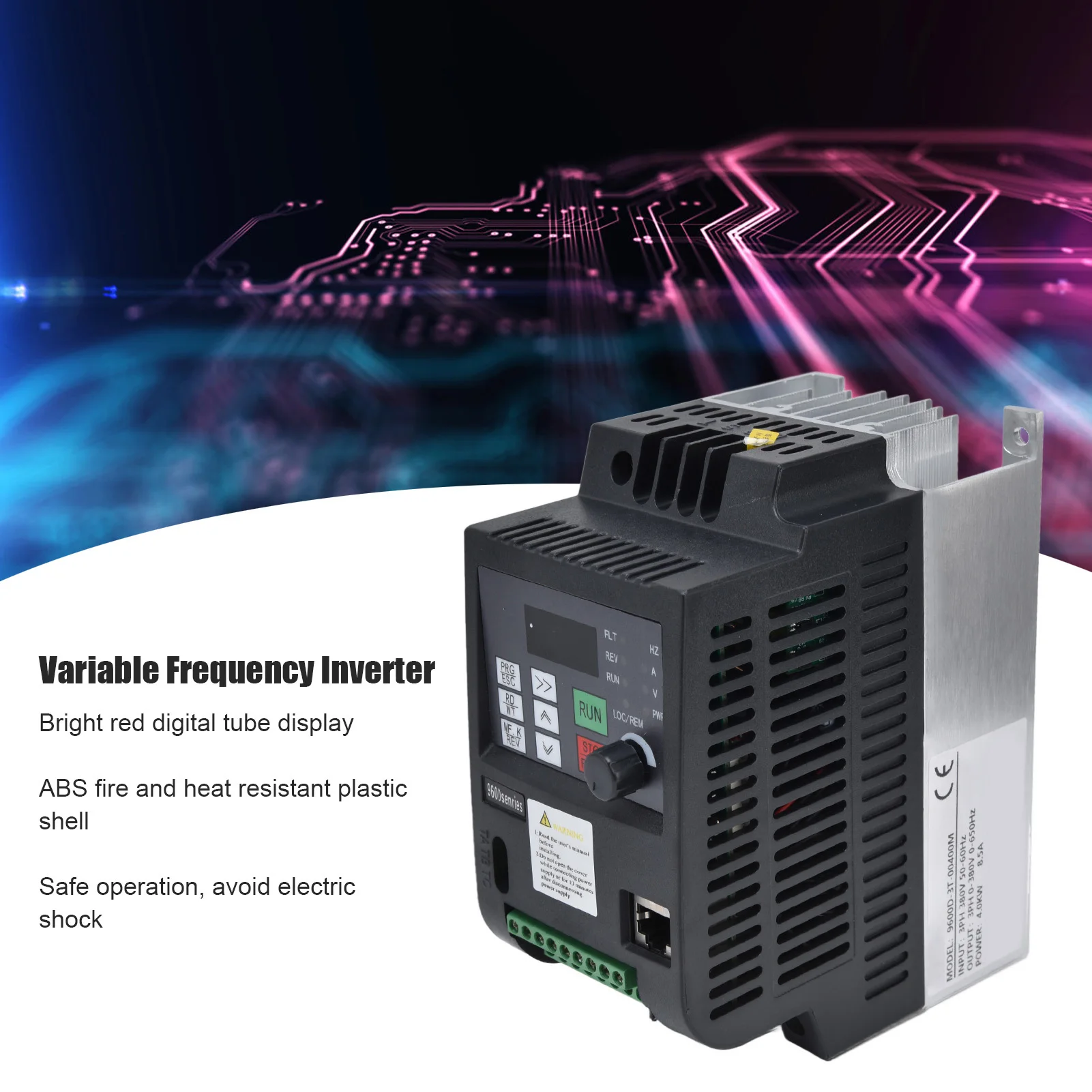 NFLIXIN 3 Phase 4.0KW 380V Motor Vector Inverter Converter Variable Frequency Drive Controller Variable Frequency Inverter