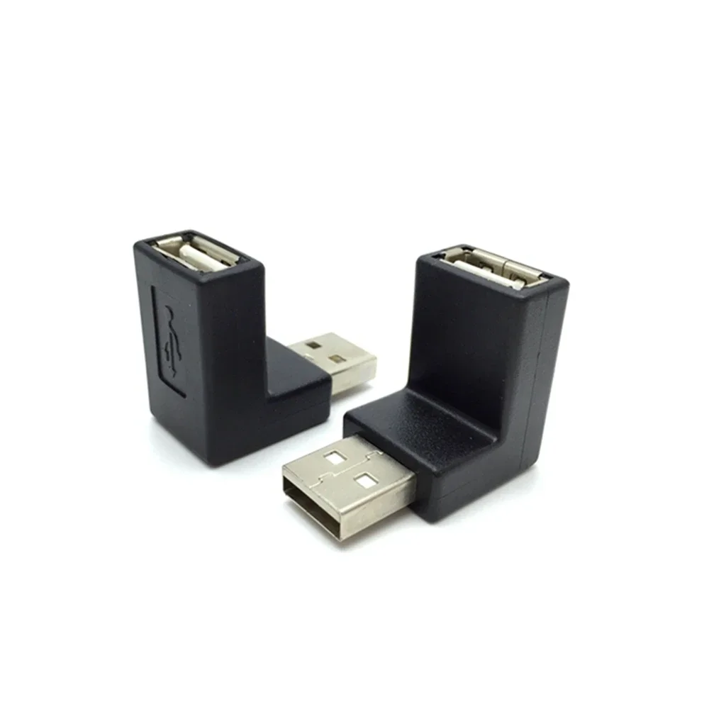 90 degree Left/Right/Up/Down Angle L Bend USB 2.0 One Man to Female Adapter Extension Plug for Computer Notebook