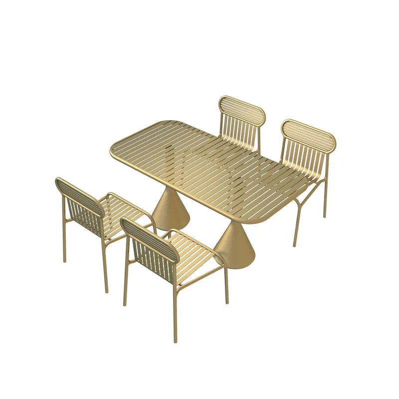 

Internet celebrity outdoor table and chair combination villa courtyard large terrace balcony courtyard small round t