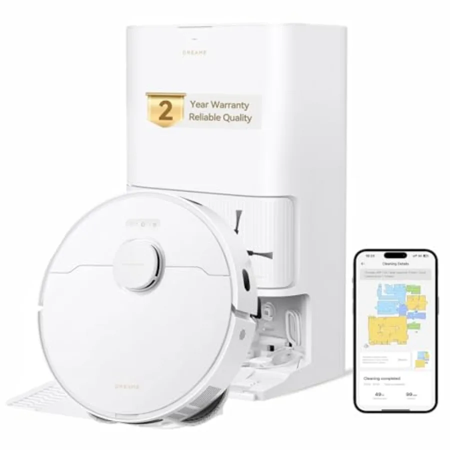 Govac 401 Robot Vacuum and Mop Combo 100 Days Self-Emptying Robotic Vacuum 15 000Pa Suction Auto Mop Wash and Heat Dry 10.5mm A