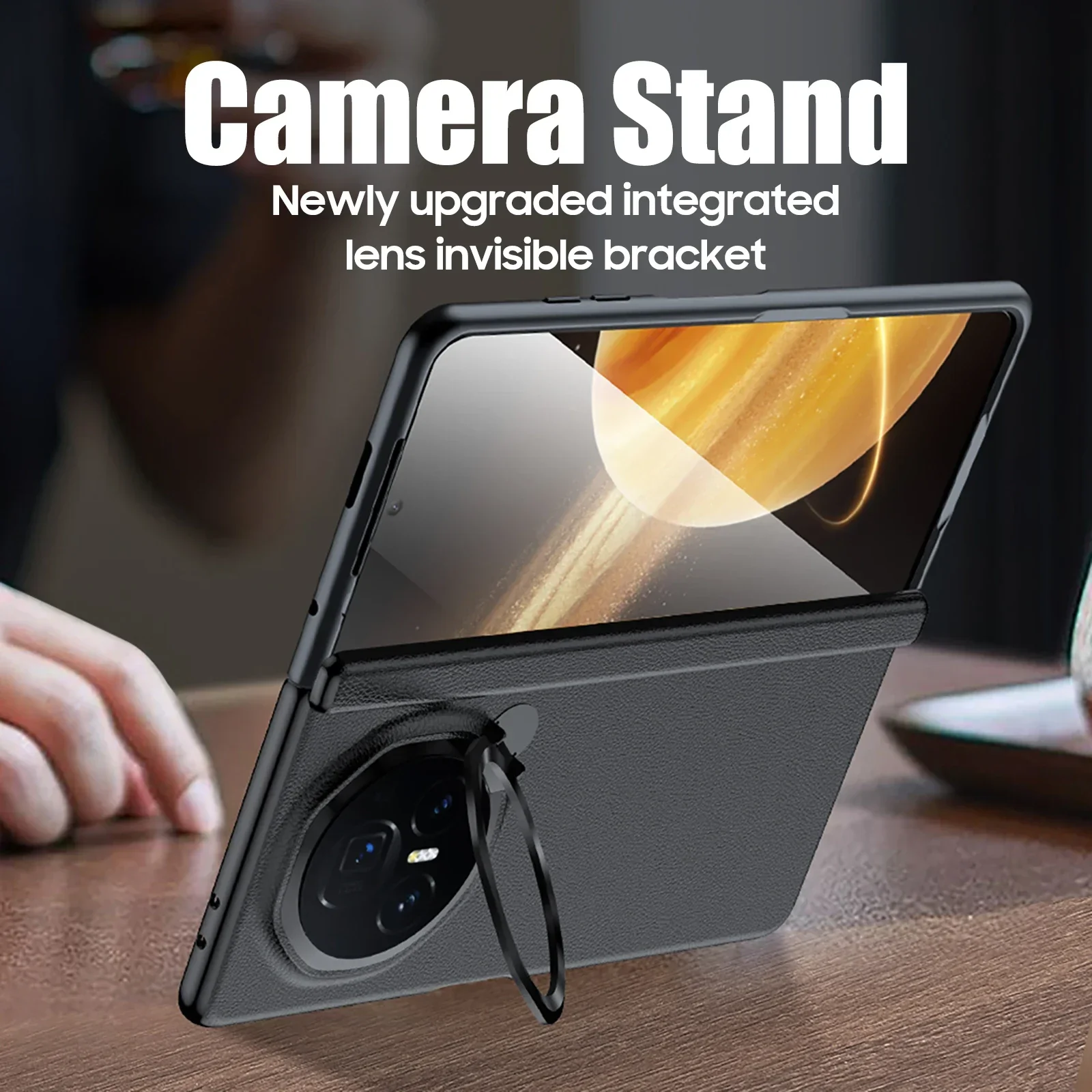 for Honor Magic V3 Phone Case Film Integrated Central Axis All-Inclusive Hinge Lens Bracket for MagicVS3 Leather Protective Case
