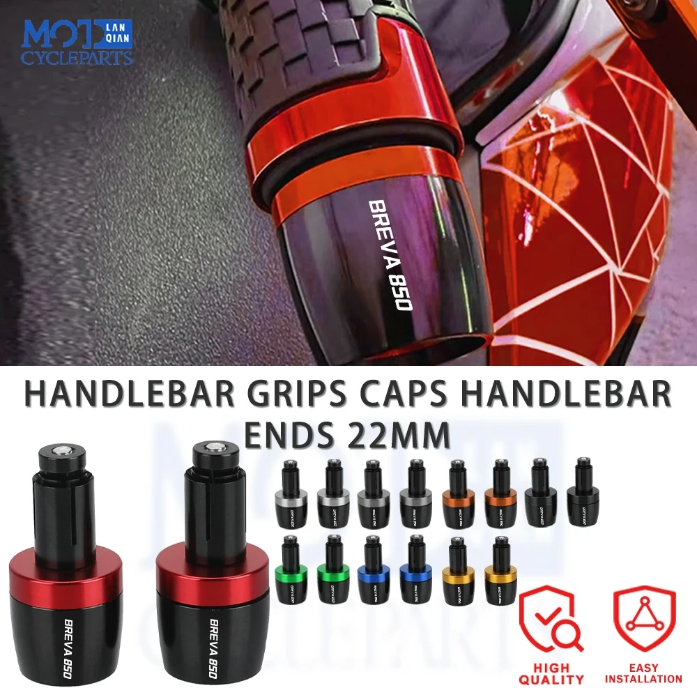 

FOR MOTO GUZZI BREVA BReva 850 BReva850 2006 2007 2008 Motorcycle Handlebar Grips Bar Ends Cap 22mm Handle Counterweight Plug
