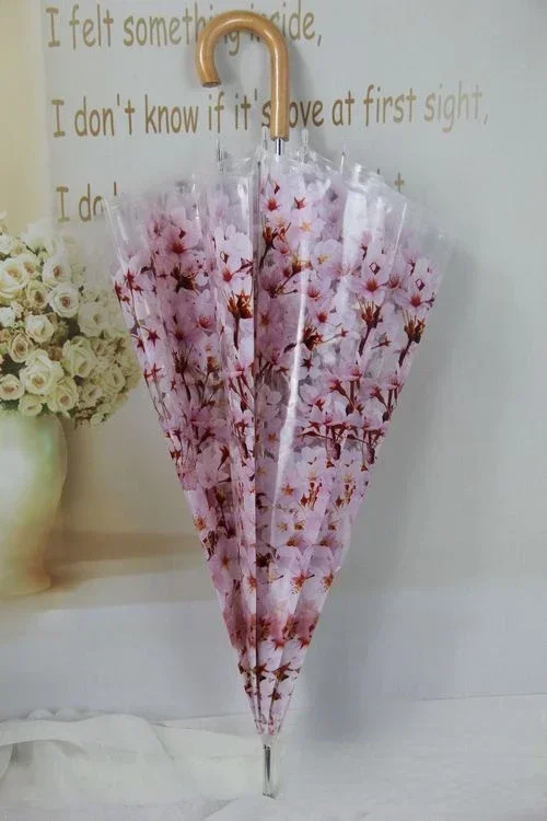 Shade Umbrella Long Handle Umbrella Creative Personality Cherry Blossom Umbrella