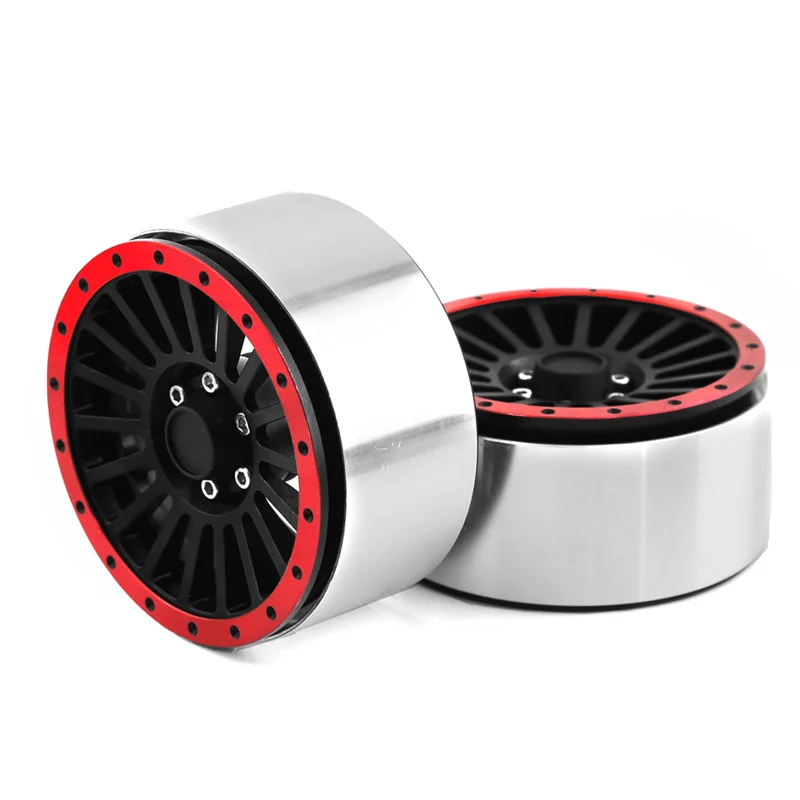 4 Uds. De cubo de llanta de rueda Beadlock de Metal de 2,6 pulgadas para 1/8 1/10 coche trepador de control remoto Axial SCX10 Wraith RR10 Capra TRAXXAS TRX4