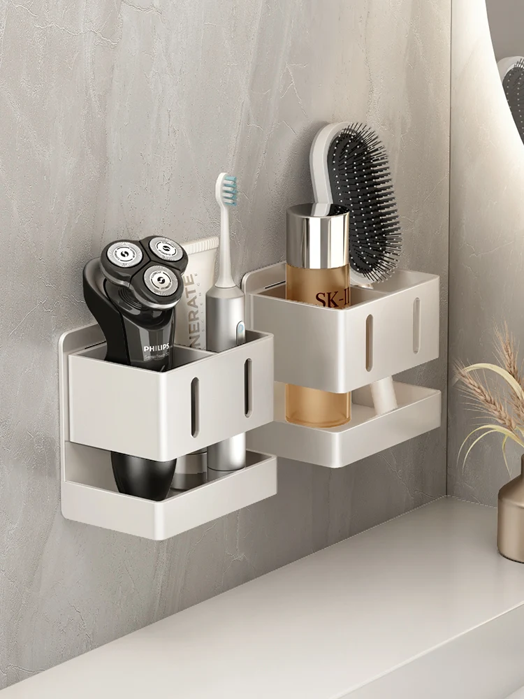 The product can be customized.Bathroom comb rack, toilet toothpaste shelf, toothbrush, comb storage tube, razor shelf, wall