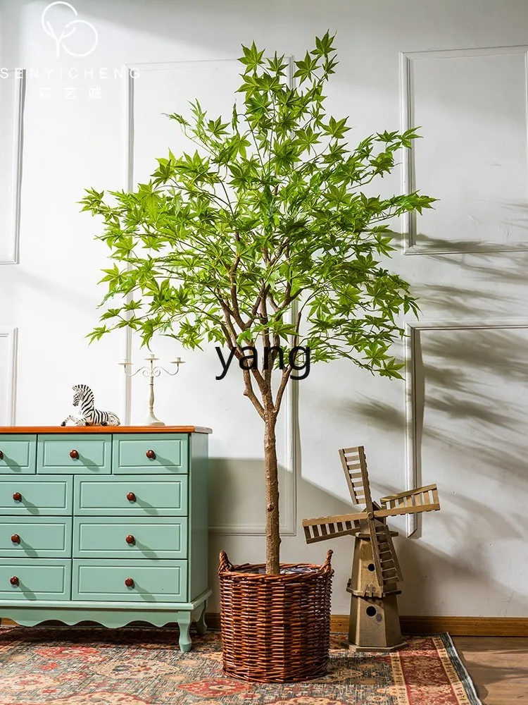 'L'm'm Large Simulation Maple Maple Leaf Potted Plant Fake Trees Greenery Room Interior Decoration