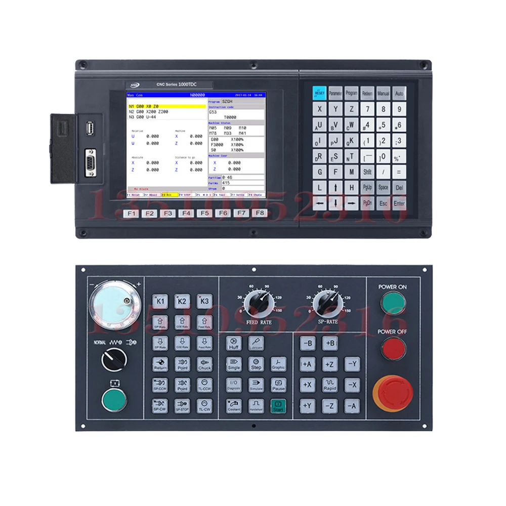 Cnc 2-axis Lathe And Turning Controller Szgh-cnc1000tdb-2 Cnc Motion Control System With New English Control Panel