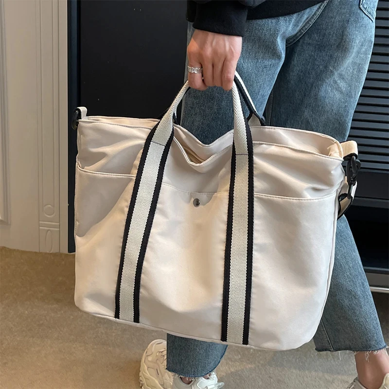 JIOMAY Handbags For Women Designer Luxury Beach Bag High Quality 2024 Lightweight Large Capacity Canvas Shoulder Bag Travel Bag