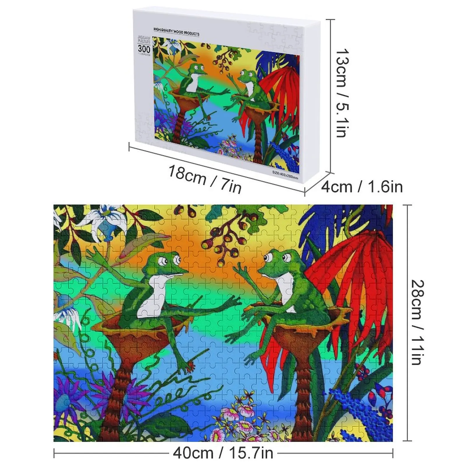 Chat rana Puzzle doganale con foto Nome personalizzato Giocattolo per bambini Nome personalizzato Puzzle giocattolo personalizzato per bambini