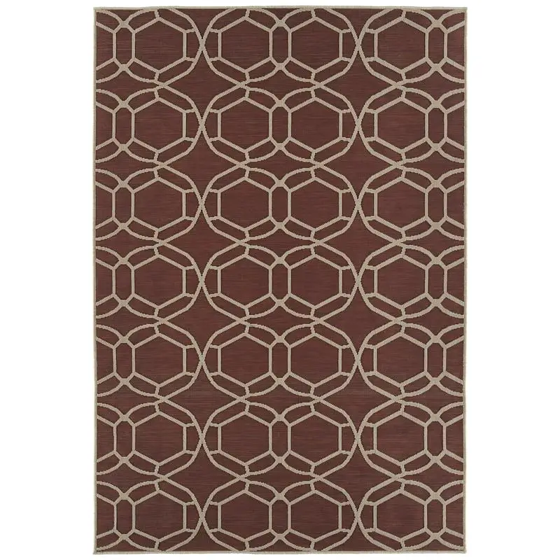 

Contemporary Transitional Geometric Textured High-Low Cut Loop Area Rug 2x3 Rectangle