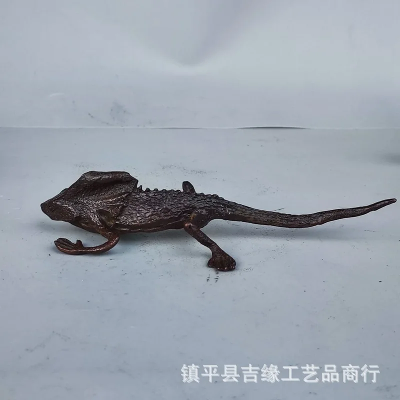 Reptile Little Gecko Ornament Vintage Home Decor Tea Pet Craft Lizard Figurine
