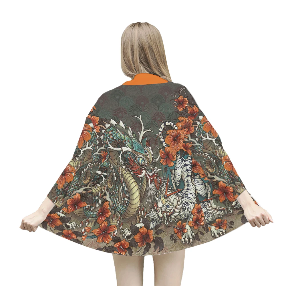 سترة كيمونو يابانية تقليدية جديدة لعام 2024 للنساء كيمونو صيفي للشاطئ للرجال سترة كلاسيكية للخروج نمط هاراجوكو غير رسمي Haori