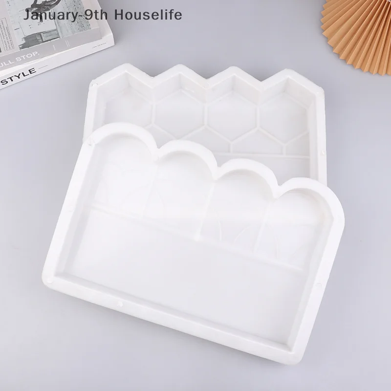 Garden Edging Fence Concrete Molds Reusable DIY Garden Brick Mold For Fish Pond Backyard Patio Garden Decoration