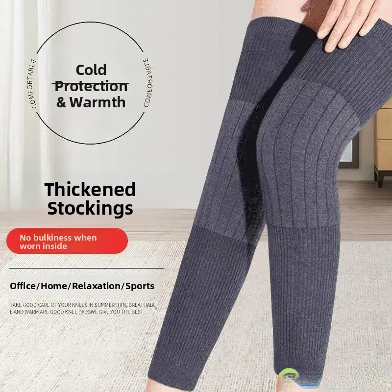 

Thickened Anti-slip Men Women Foot Cover Socks All Seasons Long Warmth Protection Knee High Socks New Style Home Use