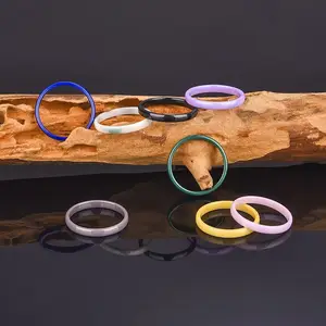 Erkekler ve kadınlar için seramik yüzükler, o-ring dairesel, rock-gotik, romantik, tatlı ve 9 renk tasarımı, pürüzsüz nişan, takı, parmak En iyi 10 satış-seramik rengi-no. 5