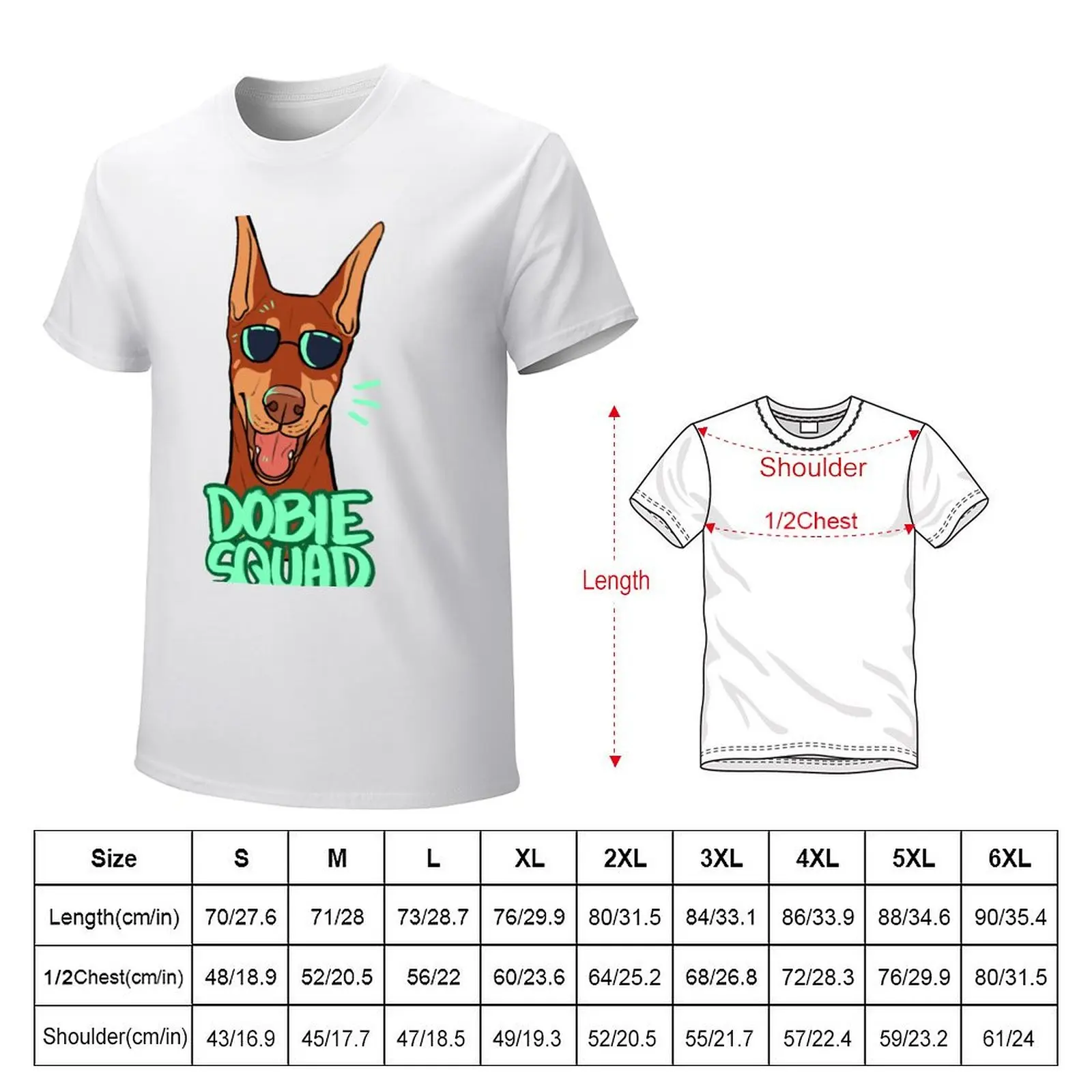 DOBIE SQUAD (red + cropped) T-Shirt customizeds summer top men t shirt