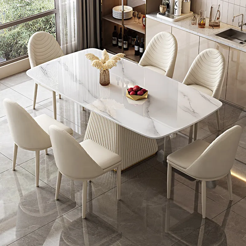 

Style White Dining Tables White Space Designer Nordic Set Dining Tables Luxury Modern Extending Mesas Comedor Furniture For Home