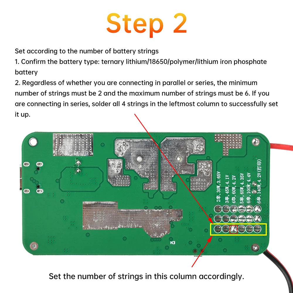 PD140W Módulo de carregamento rápido bidirecional Módulo de alimentação 2S 3S 4S 5S 6S Ternário Lítio Ferro Lifepo4 BMS Placa de carregador Kit DIY