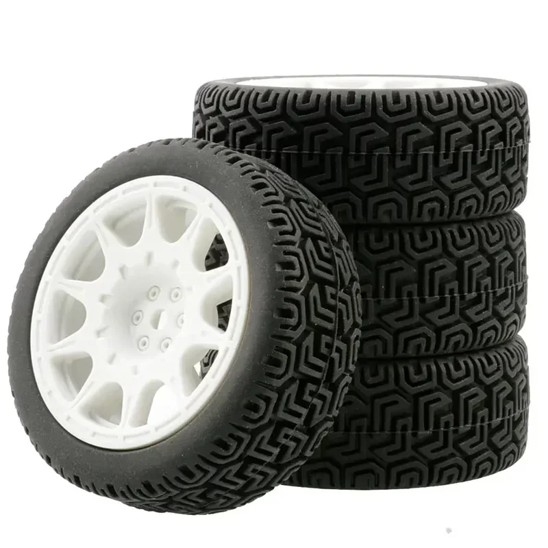 ยางรถบังคับวิทยุขนาด 66 มม. 4 ชิ้น สำหรับ WLtoys 144001 และรถบังคับวิทยุแบบออฟโรด/ออนโรด ขนาด 1/18 1/16 1/10 อะไหล่สำหรับเปลี่ยน